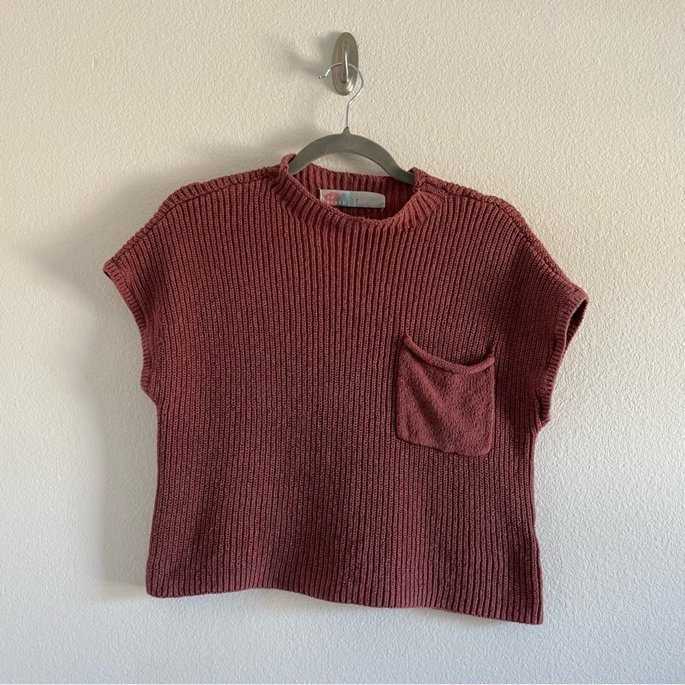 Women's Knit Sweater - Rust Red